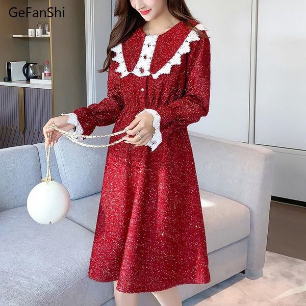 autumn winter women's dress fashion floral long sleeve lace patchwork turn-down collar ladies s-xxl casual dresses, Black;gray
autumn winter women's dress fashion floral long sleeve lace patchwork turn-down collar ladies s-xxl casual dresses, Black;gray