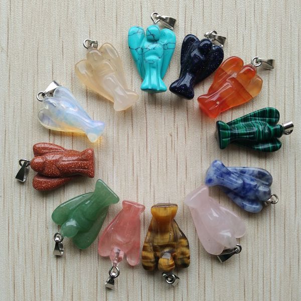 carved angel shape assorted natural stone charms crystal pendants for necklace accessories jewelry making, Bronze;silver
carved angel shape assorted natural stone charms crystal pendants for necklace accessories jewelry making, Bronze;silver