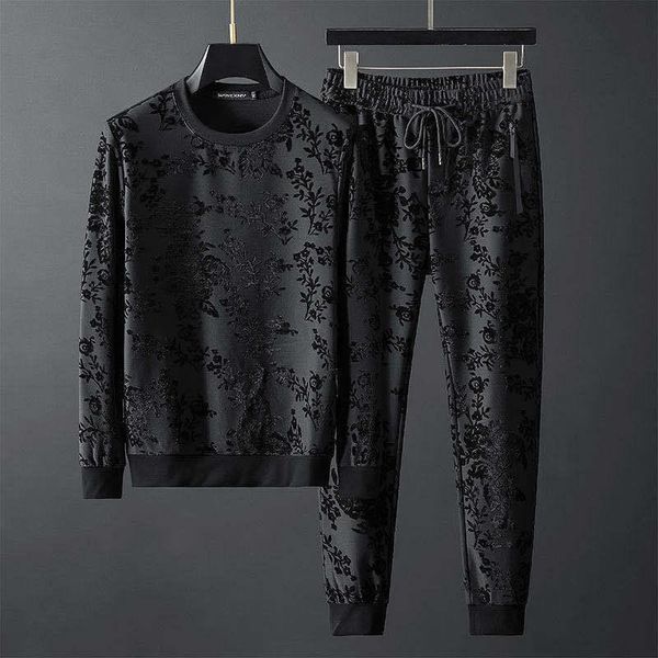 autumn european goods personalized simple jacquard round neck long sleeve sweater trousers two-piece men's suit tide, Gray
autumn european goods personalized simple jacquard round neck long sleeve sweater trousers two-piece men's suit tide, Gray