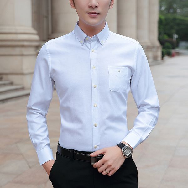 korean fashion mens blouse solid color white gray oxford shirts slim fit cotton long sleeve shirt 4xl 5xl 210412, White;black
korean fashion mens blouse solid color white gray oxford shirts slim fit cotton long sleeve shirt 4xl 5xl 210412, White;black