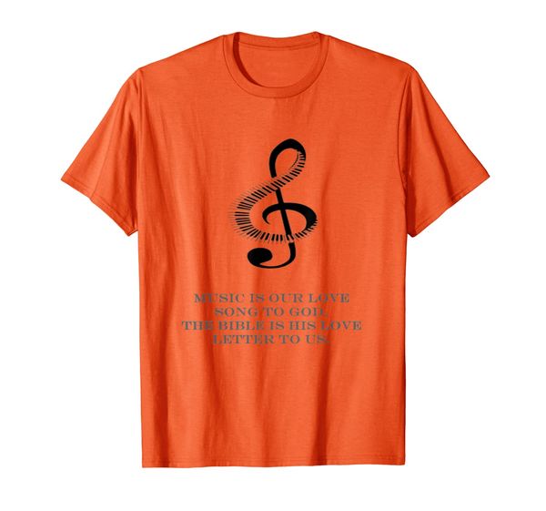 christian t-shirt, music note tee, musicisourlovesongto god., White;black