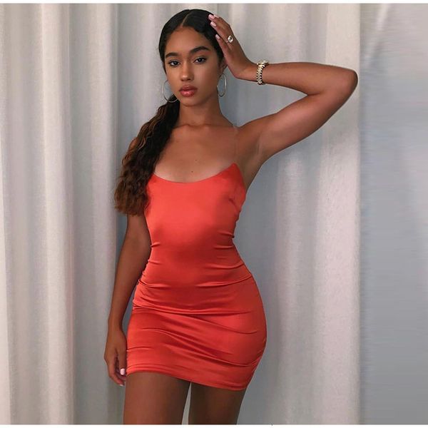 dresses women's wear new satin hip bag candy color short skirt dress summer 2021, Black;gray
dresses women's wear new satin hip bag candy color short skirt dress summer 2021, Black;gray