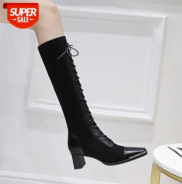 829-5 european and american retro fashion thick-heeled high-heeled metal square head suede stitching cross straps lace-up high boots #2t4q
829-5 european and american retro fashion thick-heeled high-heeled metal square head suede stitching cross straps lace-up high boots #2t4q