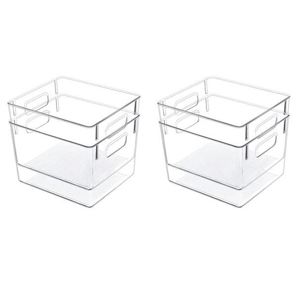 pack clear plastic storage bins - refrigerator organizer pantry organization & with handle bottles jars
pack clear plastic storage bins - refrigerator organizer pantry organization & with handle bottles jars