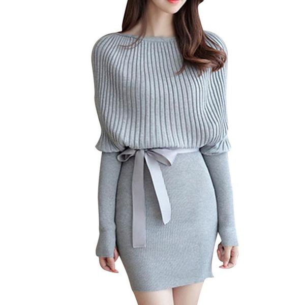 casual dresses womens clothes ladies autumn winter slim long sleeve sweater dress fashion knitted short sheath with sash solid, Black;gray
casual dresses womens clothes ladies autumn winter slim long sleeve sweater dress fashion knitted short sheath with sash solid, Black;gray