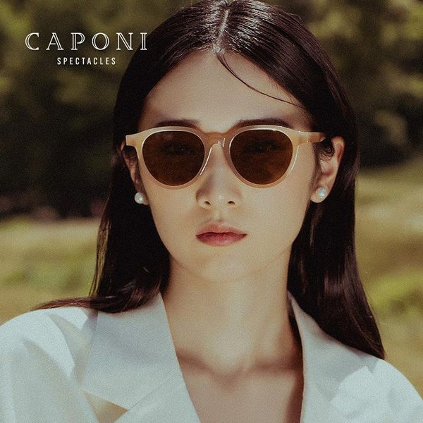 sunglasses caponi polarized women fashion oval trendy eyewear vintage designer female sun glasses uv protect anti glare cp21016, White;black
sunglasses caponi polarized women fashion oval trendy eyewear vintage designer female sun glasses uv protect anti glare cp21016, White;black