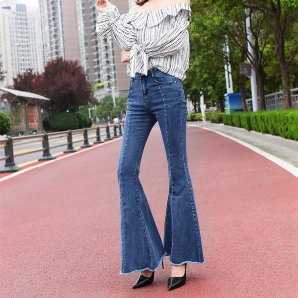 women's jeans women high waist casual flare fashion tassel pockets skinny elastic denim pants blue plus size trousers
women's jeans women high waist casual flare fashion tassel pockets skinny elastic denim pants blue plus size trousers