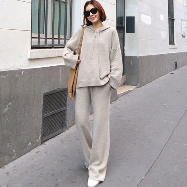 pants elegant ladies 2 piece autumn hoods with sweater root set fashion women, White
pants elegant ladies 2 piece autumn hoods with sweater root set fashion women, White