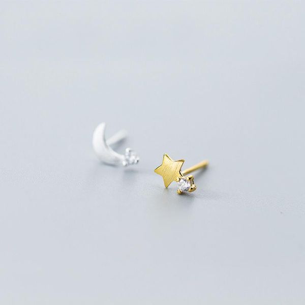 stud mloveacc 925 sterling silver earrings for women moon star asymmetry earring small clear cz engagement jewelry, Golden;silver
stud mloveacc 925 sterling silver earrings for women moon star asymmetry earring small clear cz engagement jewelry, Golden;silver