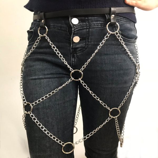 woman punk silver leather harness metal chain punk style pu leather belts fetish body bondage caged gothic garters
woman punk silver leather harness metal chain punk style pu leather belts fetish body bondage caged gothic garters