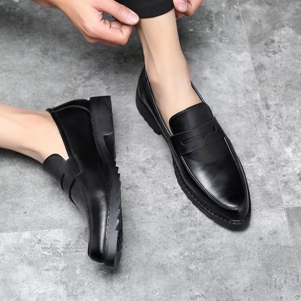 dress shoes mens casual fashion solid black men outdoor slip on penny loafers male brogue british style wpbr
dress shoes mens casual fashion solid black men outdoor slip on penny loafers male brogue british style wpbr