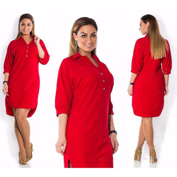 oversized shirt dress women casual clothes summer autumn 3/4 sleeve solid color irregular dress 5xl 6xl plus size lady vestidos, Black;gray
oversized shirt dress women casual clothes summer autumn 3/4 sleeve solid color irregular dress 5xl 6xl plus size lady vestidos, Black;gray