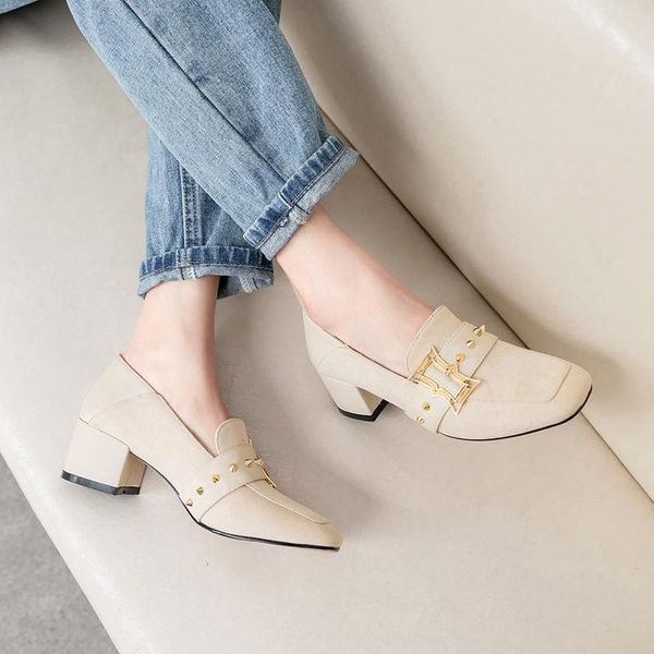 dress shoes 2021 arrival autumn fashion women mid heel square toe oxford single suede metal rivets bullock, Black
dress shoes 2021 arrival autumn fashion women mid heel square toe oxford single suede metal rivets bullock, Black