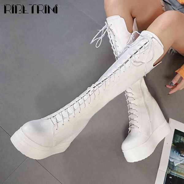 boots girl cool street cross tied long shoes fashion height increasing knee high women autumn platform boots, Black
boots girl cool street cross tied long shoes fashion height increasing knee high women autumn platform boots, Black