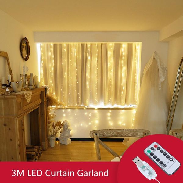 strings 3m led curtain festoon light usb remote control fairy christmas garland on the window string lights year party decoration
strings 3m led curtain festoon light usb remote control fairy christmas garland on the window string lights year party decoration