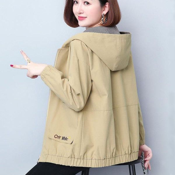 women's jackets 1pcs plus size short coats 2021 spring fashion cotton blend zipper splicing hooded loose work jacket woman, Black;brown
women's jackets 1pcs plus size short coats 2021 spring fashion cotton blend zipper splicing hooded loose work jacket woman, Black;brown