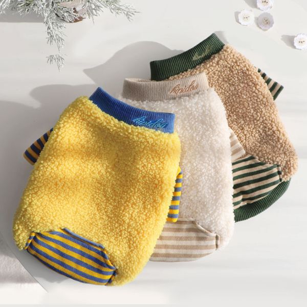 autumn and winter color contrast stripe stitching bipedal cloth small dog medium-sized cat spring pet
autumn and winter color contrast stripe stitching bipedal cloth small dog medium-sized cat spring pet