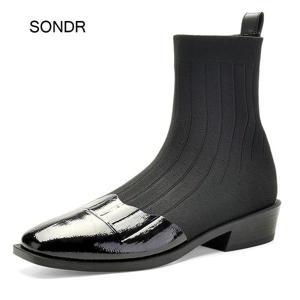 boots 2021 ladies shoes elasticity women knitting thick bottom chunky cross-tied female botas mujer, Black
boots 2021 ladies shoes elasticity women knitting thick bottom chunky cross-tied female botas mujer, Black