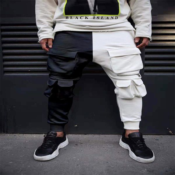 men's pants 2021 spring autumn casual cargo fashion patchwork jogging trousers for men harajuku mid waist slim fit trackpant, Black
men's pants 2021 spring autumn casual cargo fashion patchwork jogging trousers for men harajuku mid waist slim fit trackpant, Black