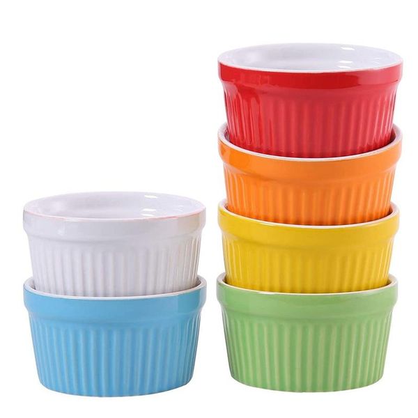 promotion 140ml oven safe souffle ramekins for creme brulee lava cake baking set of 6 colorful bowls
promotion 140ml oven safe souffle ramekins for creme brulee lava cake baking set of 6 colorful bowls