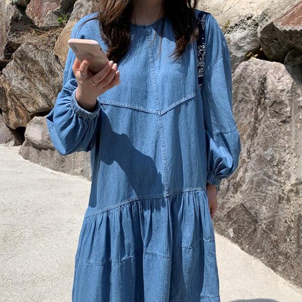 casual dresses vanovich korean style 2022 autumn denim dress women fashion clothing round collar long sleeve ladies, Black;gray
casual dresses vanovich korean style 2022 autumn denim dress women fashion clothing round collar long sleeve ladies, Black;gray