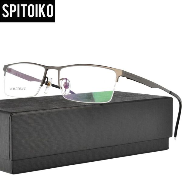 fashion sunglasses frames spitoiko rectangle pure titanium optical frame half rim myopia prescription eyewear eyeglasses 9919, Black
fashion sunglasses frames spitoiko rectangle pure titanium optical frame half rim myopia prescription eyewear eyeglasses 9919, Black