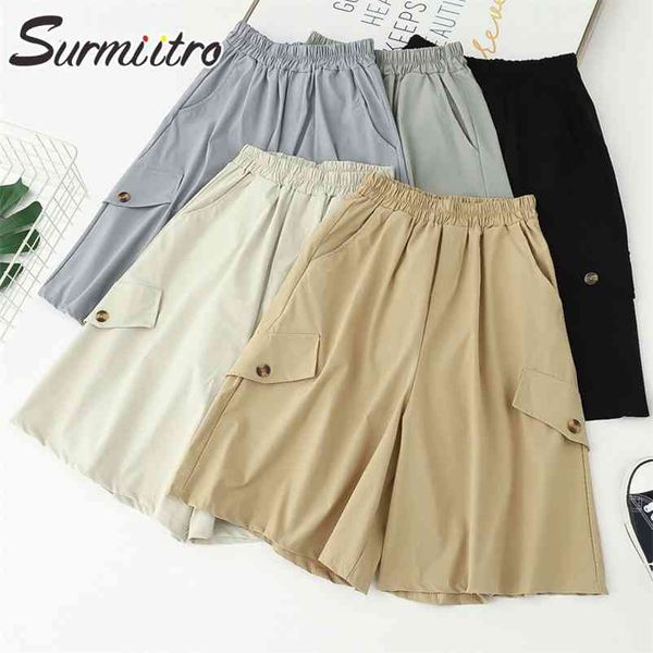 cotton casual summer korean style wide leg capris women short pants high elastic waist shorts skirts female 210421, White;black
cotton casual summer korean style wide leg capris women short pants high elastic waist shorts skirts female 210421, White;black