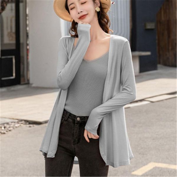 women's knits & tees 2021 summer autumn korean women modal cardigan ladies shawl female cotton sweater cardigans long sleeve casual thi, White
women's knits & tees 2021 summer autumn korean women modal cardigan ladies shawl female cotton sweater cardigans long sleeve casual thi, White