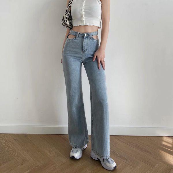 women's brim 2021 leg drop high-waisted vintage jean pants hollow out femme spijkerbroeken dames c10955, Blue
women's brim 2021 leg drop high-waisted vintage jean pants hollow out femme spijkerbroeken dames c10955, Blue