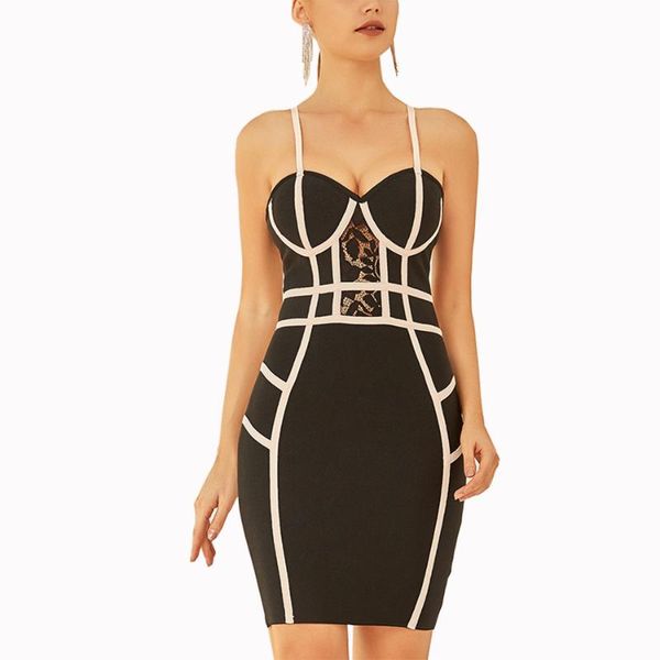 casual dresses summer women's spaghetti belt bandage dress 2021 lace sleeveless striped sling halter mini party club, Black;gray
casual dresses summer women's spaghetti belt bandage dress 2021 lace sleeveless striped sling halter mini party club, Black;gray