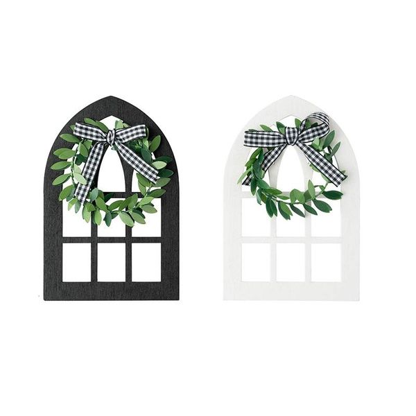 novelty items 2pcs wooden farmhouse window tiered tray decoration plaid rustic decor cathedral arch shelf po prop 
novelty items 2pcs wooden farmhouse window tiered tray decoration plaid rustic decor cathedral arch shelf po prop