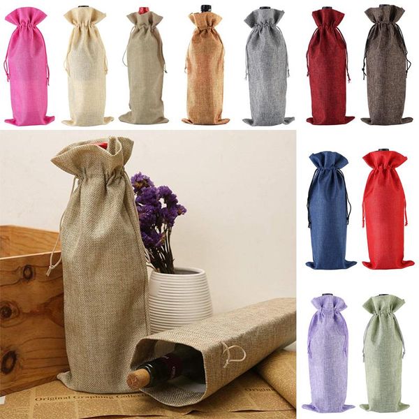 storage bags red wine bottle covers gift champagne pouches burlap packaging bag wedding party decoration
storage bags red wine bottle covers gift champagne pouches burlap packaging bag wedding party decoration