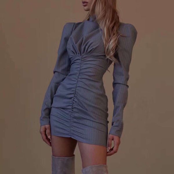 Msxu elegant vintage woman draped striped plissate turtleneck thin casual work dress in office, Black;gray
Msxu elegant vintage woman draped striped plissate turtleneck thin casual work dress in office, Black;gray
