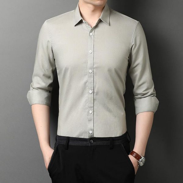 men's casual shirts 2021 spring autumn shirt fashion men long-sleeved solid color lapel zde2059, White;black
men's casual shirts 2021 spring autumn shirt fashion men long-sleeved solid color lapel zde2059, White;black