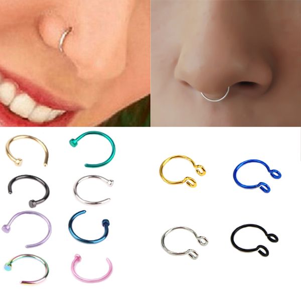 1pcs u shaped fake nose ring hoop septum rings stainless steel nose piercing fake piercing oreja pircing jewelry, Silver
1pcs u shaped fake nose ring hoop septum rings stainless steel nose piercing fake piercing oreja pircing jewelry, Silver