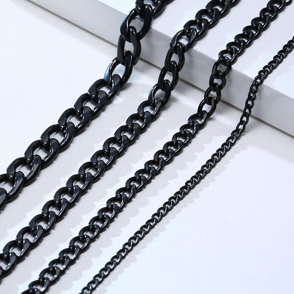 link, chain letapi punk vintage stainless stel curb cuban link bracelets for women wrist jewelry fashion male bangle gift, Black
link, chain letapi punk vintage stainless stel curb cuban link bracelets for women wrist jewelry fashion male bangle gift, Black