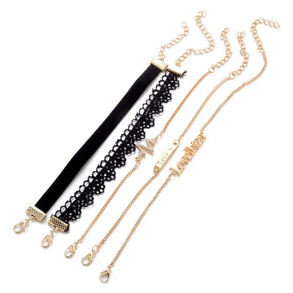 charm bracelets 5 pcs/ set simple geometric for women hollow black lace chain all-match beautiful ladies jewelry gifts, Golden;silver
charm bracelets 5 pcs/ set simple geometric for women hollow black lace chain all-match beautiful ladies jewelry gifts, Golden;silver