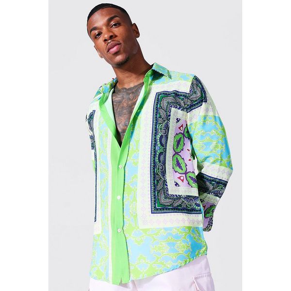 outstanding tribal men's long sleeved shirt comfortable fit fashion retro style travel office entertainment, White;black
outstanding tribal men's long sleeved shirt comfortable fit fashion retro style travel office entertainment, White;black