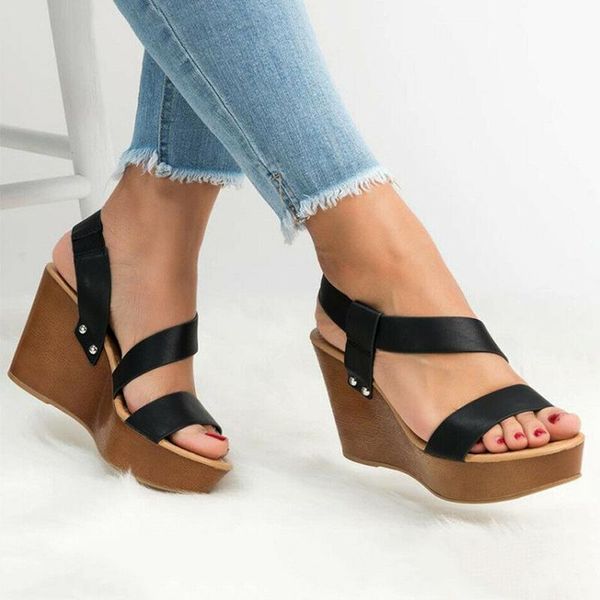 summer sandals women 2021 fashion shoes ankle strap wedges heel platform ladies pu casual, Black
summer sandals women 2021 fashion shoes ankle strap wedges heel platform ladies pu casual, Black