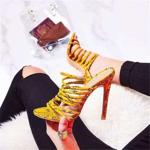fashion shoes high heel leather summer ladies rubber sandals in spring 2021 favourite strap up ankle, Black