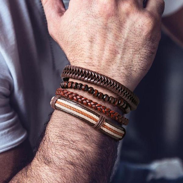 charm bracelets 4pcs/sets bracelet for men, multi-strand leather bracelet, braided multilayer set,mens wristband.man jewelry, Golden;silver
charm bracelets 4pcs/sets bracelet for men, multi-strand leather bracelet, braided multilayer set,mens wristband.man jewelry, Golden;silver