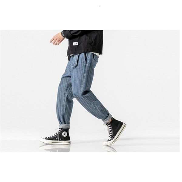 men's jeans casual clothes styles mens pencil pants ankle banded old school striped japan style e65q, Blue
men's jeans casual clothes styles mens pencil pants ankle banded old school striped japan style e65q, Blue
