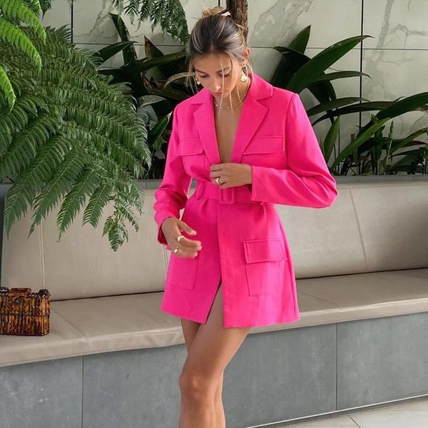 women's suits & blazers fashion women commute small long sleeve turn-down collar cardigan lace-up slimming female coats streetwear 3 co, White;black