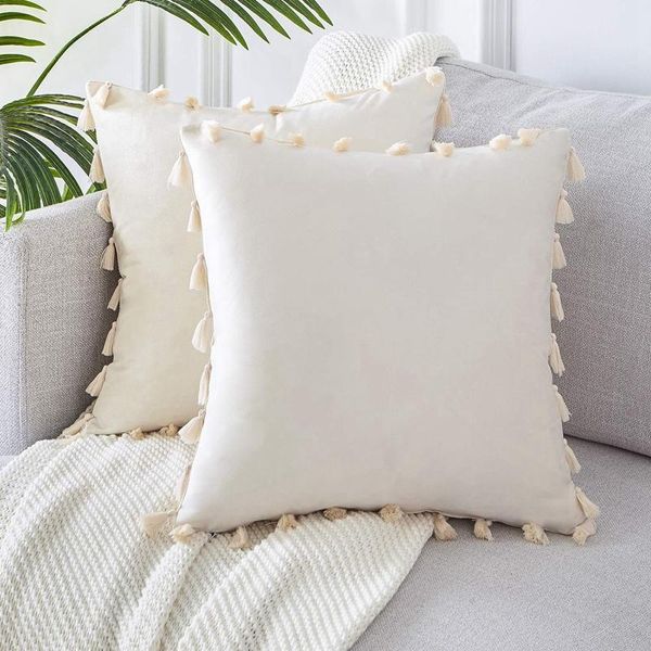 pillow case -pack of 2 velvet soft solid christmas decorative throw cover with tassels fringe boho accent cushion for couch s
pillow case -pack of 2 velvet soft solid christmas decorative throw cover with tassels fringe boho accent cushion for couch s