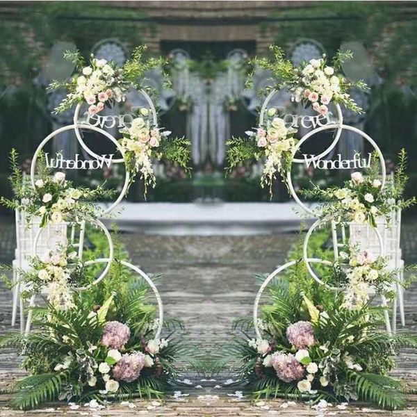 party decoration wedding donut metal iron road lead backdrop decorative silk flowers stand arrangement welcome area two sides props
party decoration wedding donut metal iron road lead backdrop decorative silk flowers stand arrangement welcome area two sides props