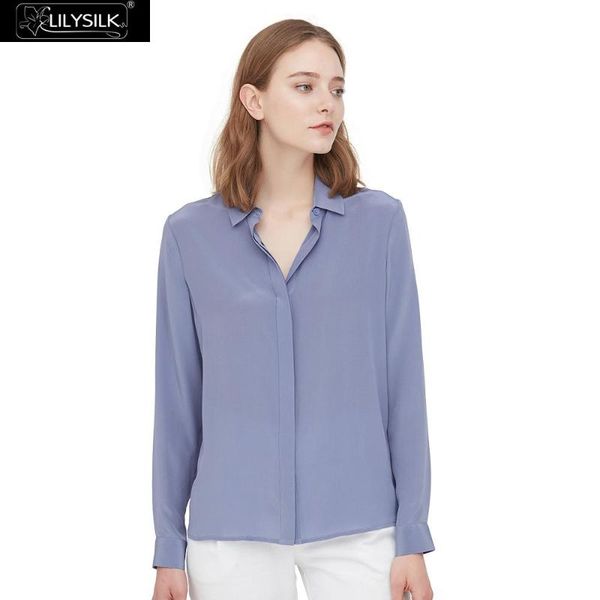 women's blouses & shirts lilysilk 100 silk shirt blouse women daily wear versatile, White
women's blouses & shirts lilysilk 100 silk shirt blouse women daily wear versatile, White