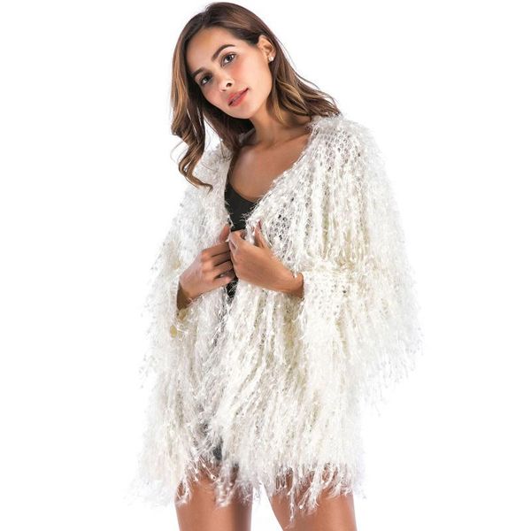 women's sweaters 2021 white cardigans women long sleeve autumn winter casual loose coverup coat female knit plus size jackets, White;black
women's sweaters 2021 white cardigans women long sleeve autumn winter casual loose coverup coat female knit plus size jackets, White;black