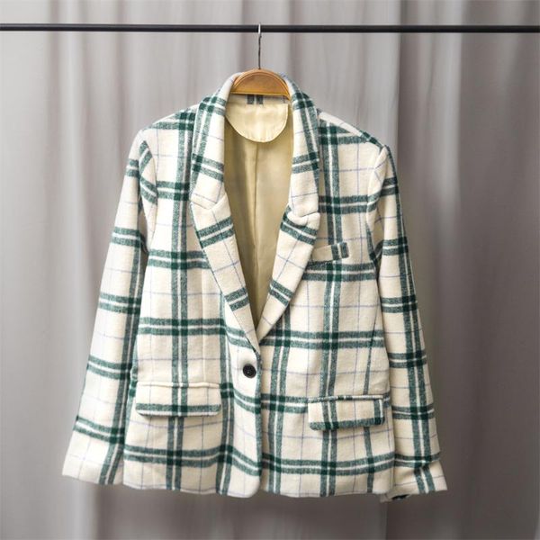 women's suits & blazers woolen blazer single button long sleeve slim suit coat for office lady 2021 autumn winter clothes, White;black
women's suits & blazers woolen blazer single button long sleeve slim suit coat for office lady 2021 autumn winter clothes, White;black