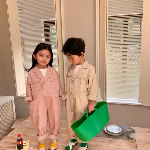 korean style boys and girls solid color casual bodysuits 2-7y kids cotton turndown collar long sleeve loose s 210615, Blue
korean style boys and girls solid color casual bodysuits 2-7y kids cotton turndown collar long sleeve loose s 210615, Blue