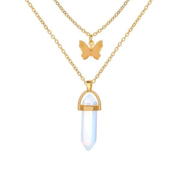 pendant necklaces european and american crystal stone butterfly necklace, creative retro simple alloy clavicle chain, Silver
pendant necklaces european and american crystal stone butterfly necklace, creative retro simple alloy clavicle chain, Silver